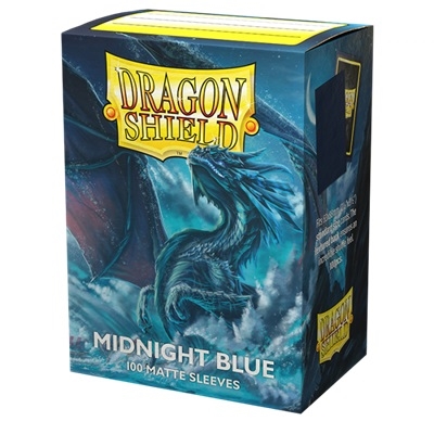 Dragon Shield - Matte Midnight Blue Sleeves - Standard Sleeves (100 stk) - Plastiklommer